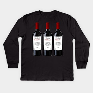 Furlough merlot Kids Long Sleeve T-Shirt